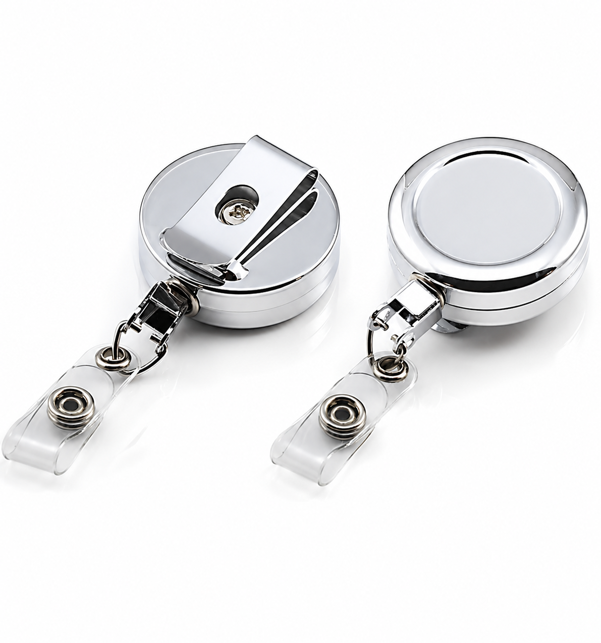 Heavy Duty Chrome Retractable Badge Reel