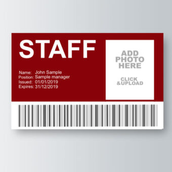 Staff ID Card Template - From 60p, Staff ID Card Printing in Full Colour
