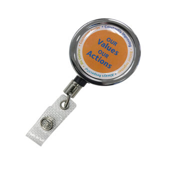 Personalise Chrome Reel id badge holder