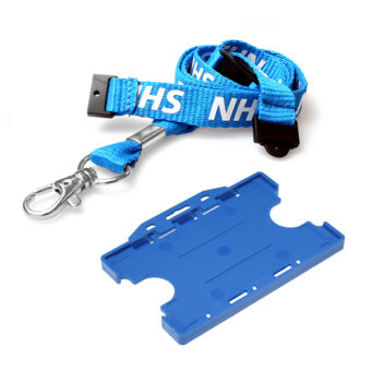 NHS Double Lanyard id badge holder