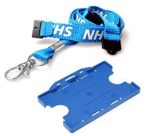 NHS Double Breakaway Lanyard id badge holder