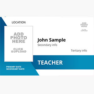 Teacher ID Card template