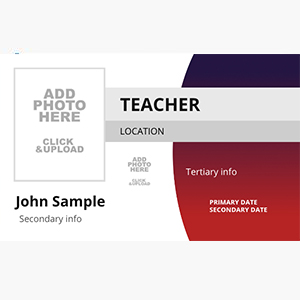 Teacher ID Card template