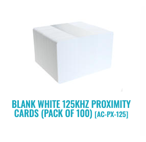 Blank White 125khz Proximity Cards (Pack of 100) [AC-PX-125]