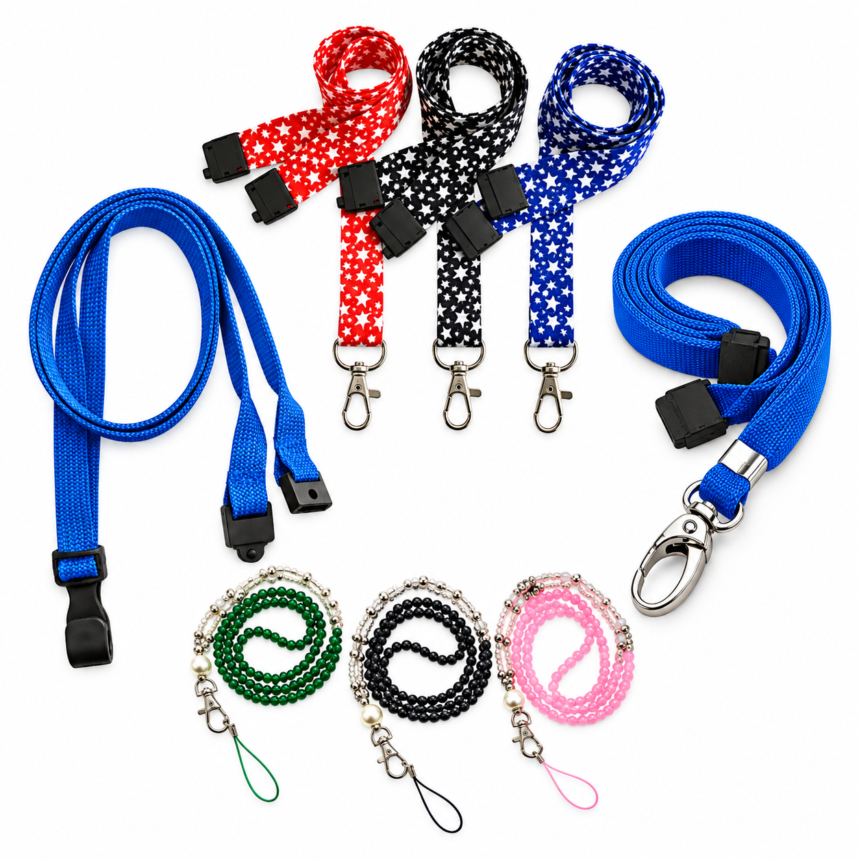 plain and decorative lanyards